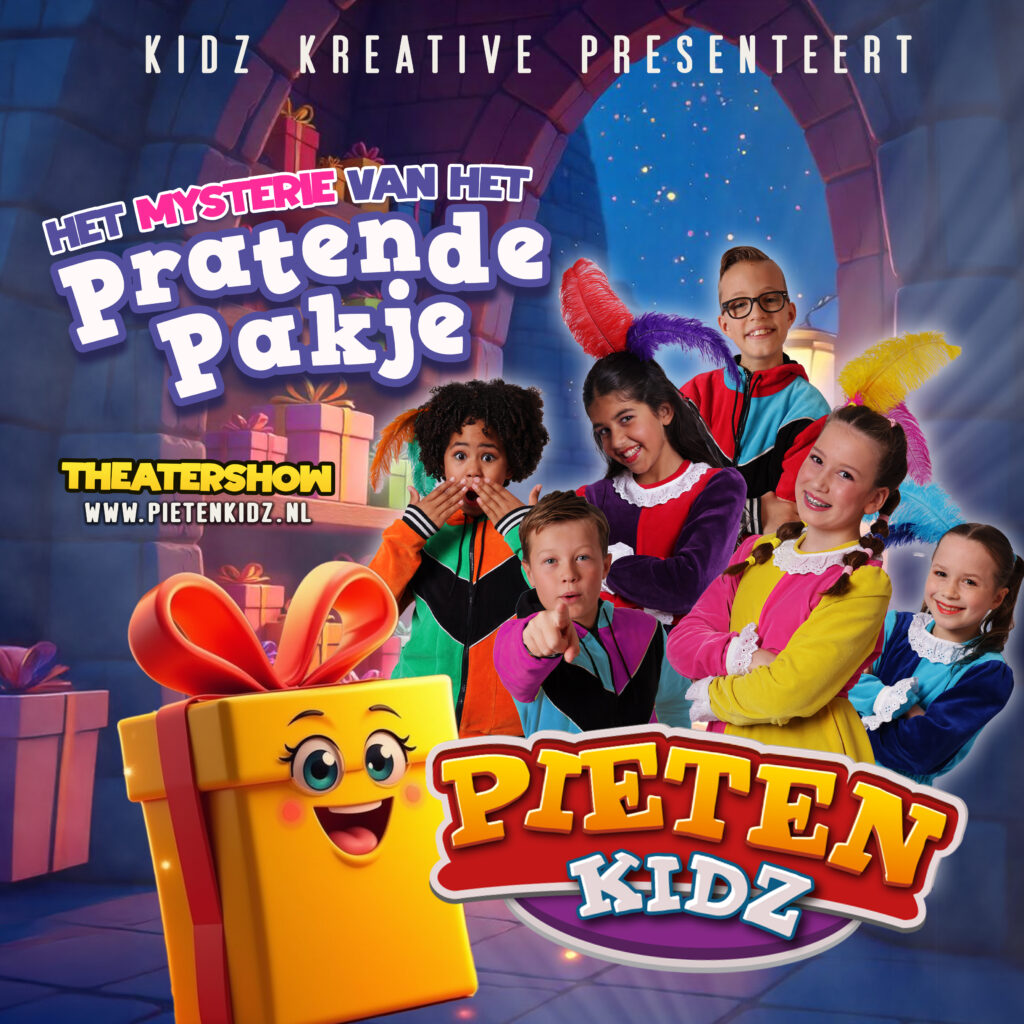 Theatershow: Pietenkidz & het mysterie van het pratende pakje! Theatershow: Pietenkidz & het mysterie van het pratende pakje!